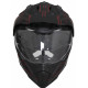 Vito Molino Adventure Helm - Mattschwarz und Rot