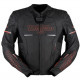 Furygan Veste Moto Cuir Nitros - Noir et rouge