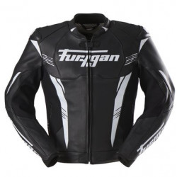 Furygan Leather Motorbike Jacket Pro One - Black and white