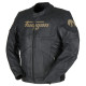 Furygan Veste Cuir Moto Sherman Evo - Noir et or