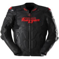 Furygan Veste Moto Cuir Raptor Evo 3 - Noir et rouge