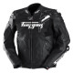 Furygan Veste Moto Cuir Raptor Evo 3 - Noir, blanc, blanc