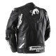 Furygan Veste Moto Cuir Raptor Evo 3 - Noir, blanc, blanc