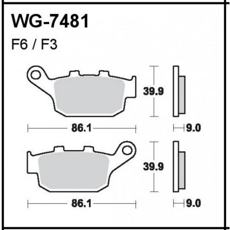 Plaquettes de frein Arrière WRP WG-7481-F3