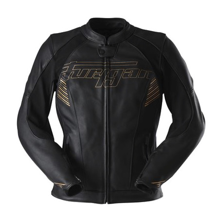 Furygan Leather Motorbike Jacket Woman Alba - Black and Gold