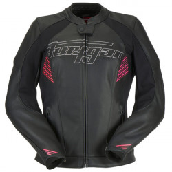 Furygan Leather Motorbike Jacket Woman Alba - Black and pink