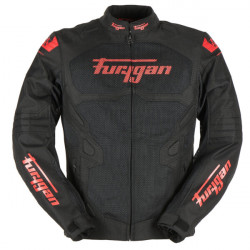 Furygan Veste Moto Textile Atom Vented Evo - Noir et rouge