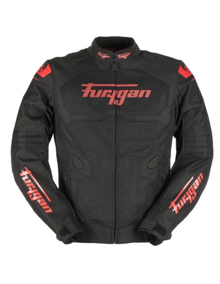 Furygan Veste Moto Textile Atom Vented Evo - Noir et rouge
