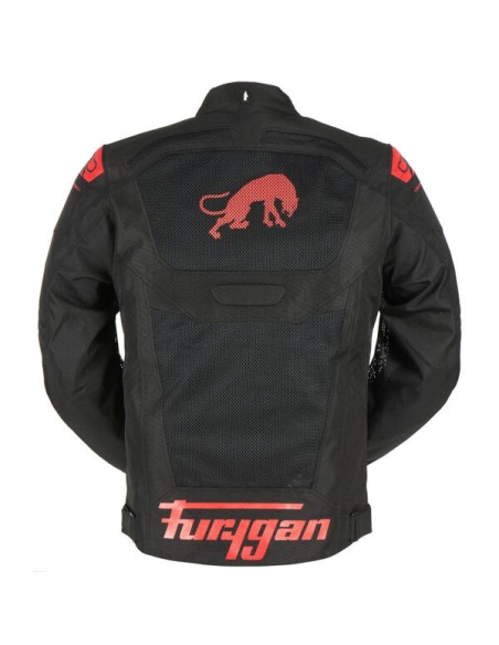 Furygan Veste Moto Textile Atom Vented Evo - Noir et rouge