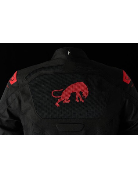 Furygan Veste Moto Textile Atom Vented Evo - Noir et rouge