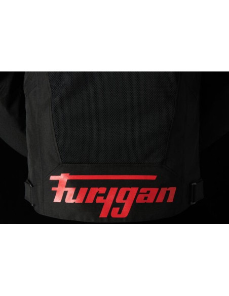 Furygan Veste Moto Textile Atom Vented Evo - Noir et rouge