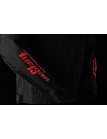 Furygan Veste Moto Textile Atom Vented Evo - Noir et rouge