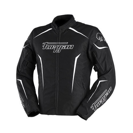 Furygan Veste Moto Textile Yori - Noir, blanc, blanc