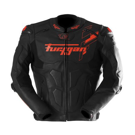 Furygan Motorradlederjacke Raptor Evo 3 - Schwarz, Rot, Rot