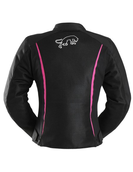 Furygan Veste Moto Textile Femme Odessa Vented 3en1 - Noir, blanc, rose