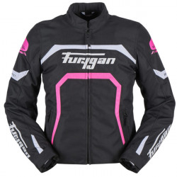 Furygan Motorbike Textile Jacket Woman Mystic Evo - Black, white, pink