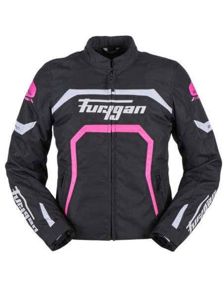 Furygan Motorbike Textile Jacket Woman Mystic Evo - Black, white, pink