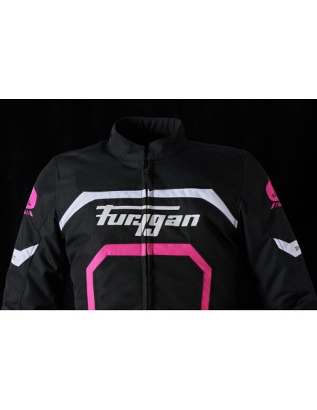 Furygan Motorbike Textile Jacket Woman Mystic Evo - Black, white, pink