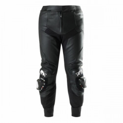 Furygan Pantalon Moto Cuir Drack - Noir et blanc