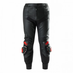 Furygan Motorbike Leather Pants Drack - Black and red