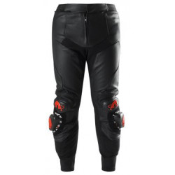 Furygan Motorbike Leather Pants Drack - Black, red, red