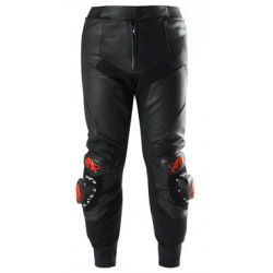 Furygan Motorrad Lederhose Drack - Schwarz, Rot, Rot