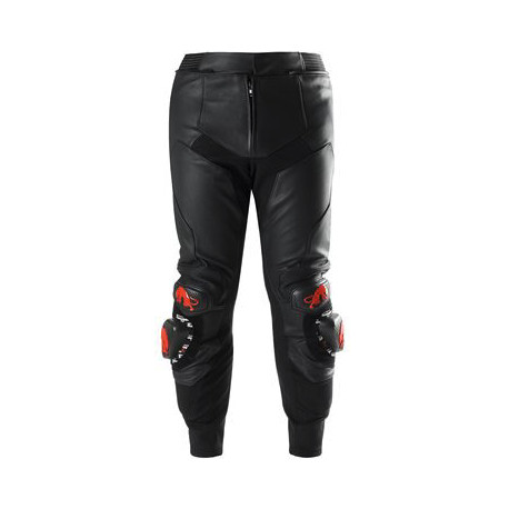 Furygan Motorbike Leather Pants Drack - Black, red, red