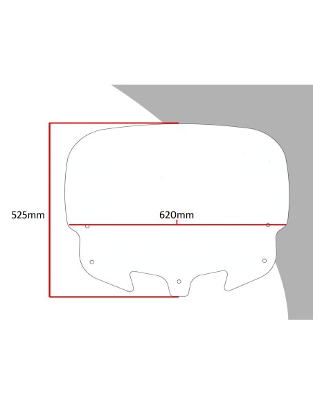 Bulle Touring Powerbronze 525 mm - Indian Roadmaster / Chietain 2014 /+