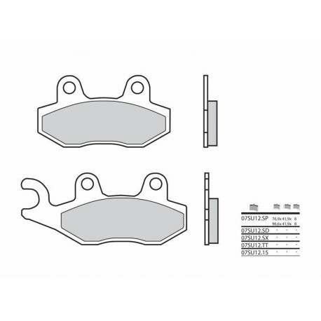 BREMBO Back Brake Pads 07SU12