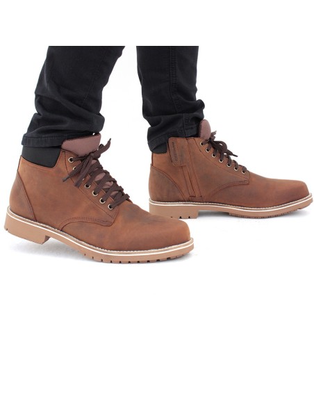 Harisson Custer Commando Brown Motorcycle Shoes
