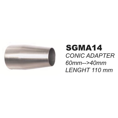 Spark Conic adapter tube d.60->40 mm L : 110 mm