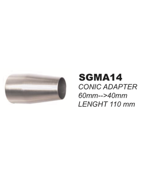 Spark Conic adapter tube d.60->40 mm  L : 110 mm