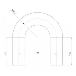 Spark Bended tube 180° - d.45 mm