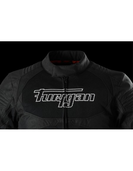 Furygan Veste Moto Textile WB08 Vented+ - Noir et blanc