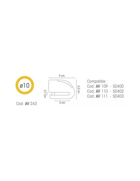 Antivols bloque disque FR10