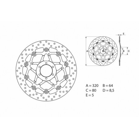 BREMBO Oro Brake Disc Round Floating