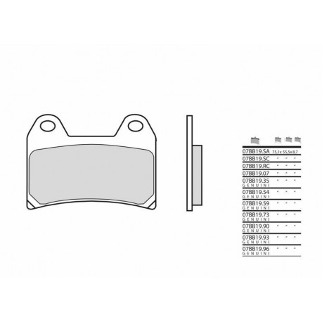 Plaquettes de frein BREMBO 07BB1907