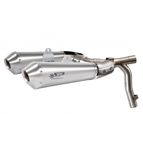 Exhaust Spark Megaphone - Ducati Monster 696 08-14 / 796 10-14 / 1100 / S 09-10 | Silver