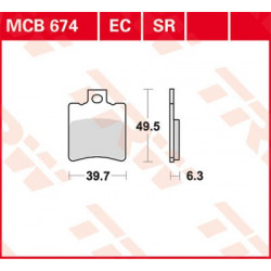 TRW Disc brake pads Front MCB674