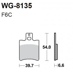 Scheibenbremsbeläge Vorne WRP - WG-8135-F6C