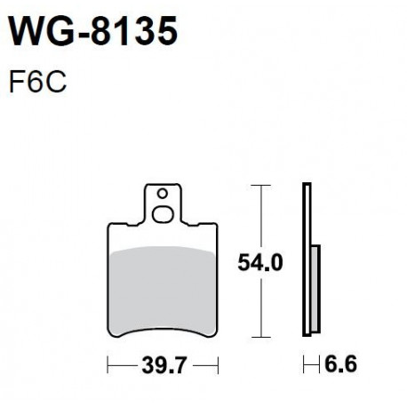 Disc brake pads Front WRP - WG-8135-F6C