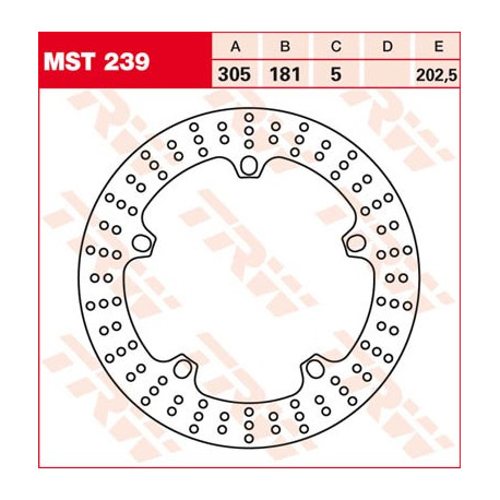 Brake disc TRW MST239