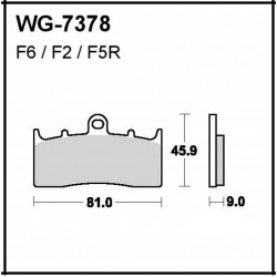 Disc brake pads Front WRP WG-7378
