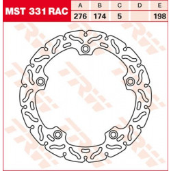 Brake disc Rear TRW MST331
