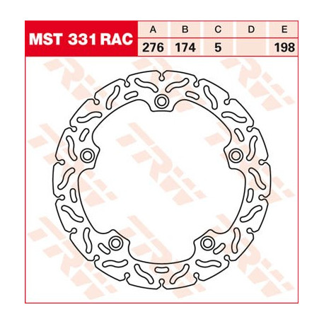 Brake disc Rear TRW MST331