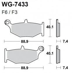 Scheibenbremsbeläge Hinten WRP - WG-7322-F3