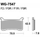 Disc brake pads Front WRP WG-7547