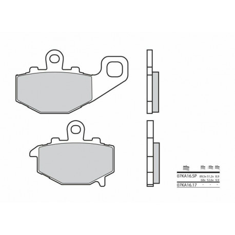 BREMBO Rear Brake Pads 07KA16SP