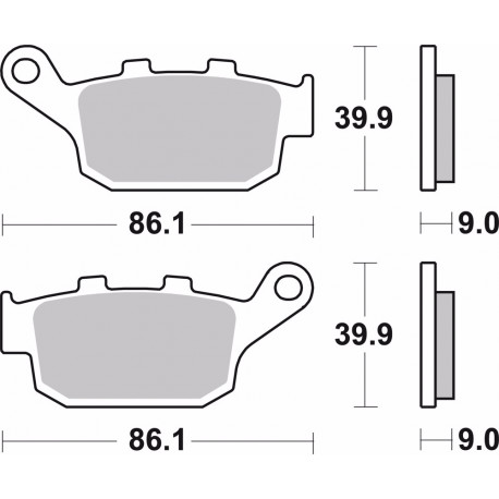 BREMBO Hinten Bremsbelage 07HO53SP