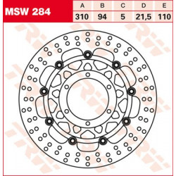 Brake disc floating Front TRW MSW284